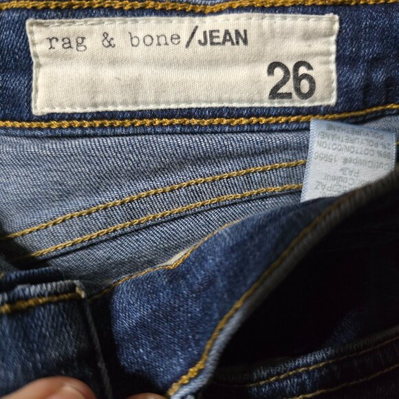 RAG & BONE ( 26 ) Ankle Bow Straight Leg Denim Skinny Jeans - Picture 7 of 8
